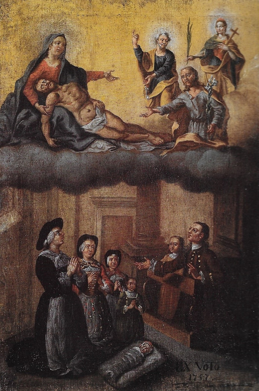 Ex-voto du peintre Rabiato Ermitage Longeborgne pèlerinage Valais