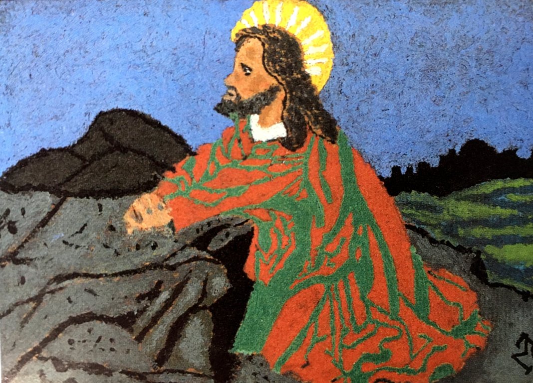 Ex-voto par peintre amateur Ermitage Longeborgne pèlerinage Valais