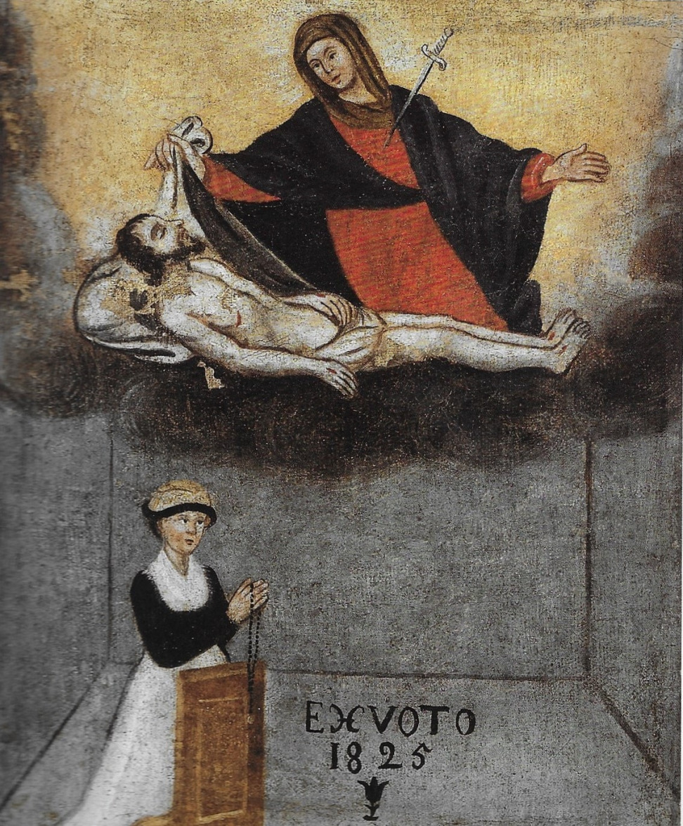 Ex-voto du "Maître à la Tulipe" Ermitage Longeborgne pèlerinage Valais