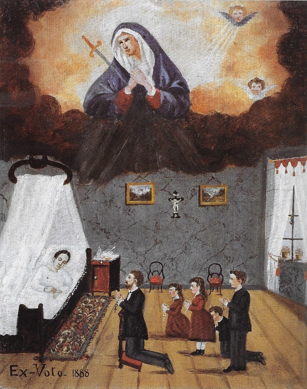 Ex-voto d'Hermann Cabrin à l'Ermitage Longeborgne pèlerinage Valais